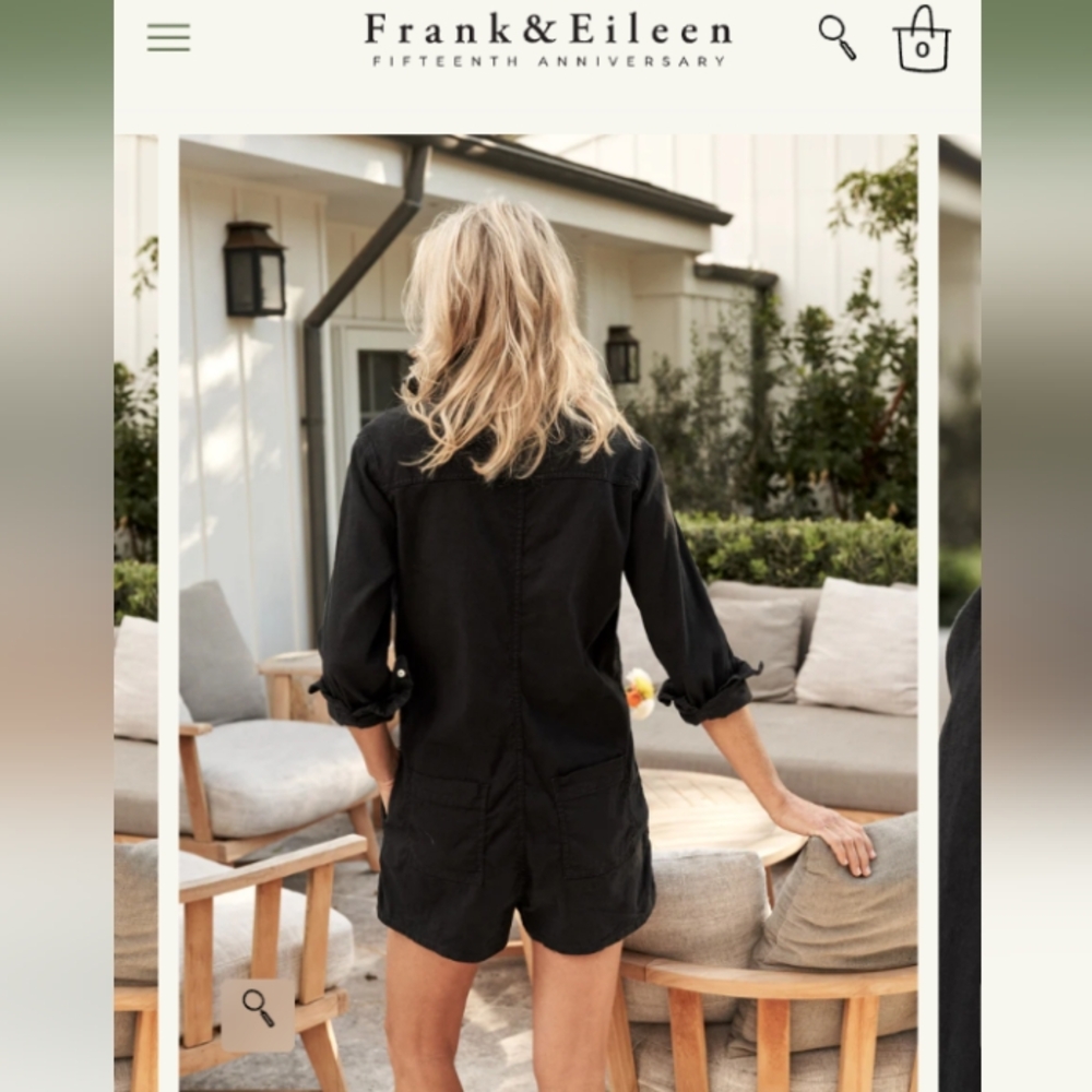Frank & Eileen Black Ireland Playsuit size XL - Picture 2 of 6